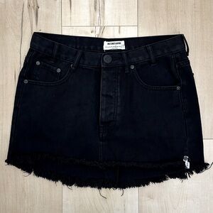One teaspoon black denim skirt